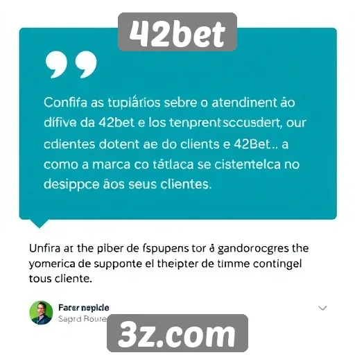 Opiniões de usuários sobre o atendimento ao cliente do 42bet